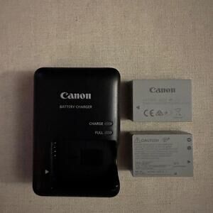 Canon Camera CB-2LC Battery Charger  with 2 NB-10L batteries - NWOT